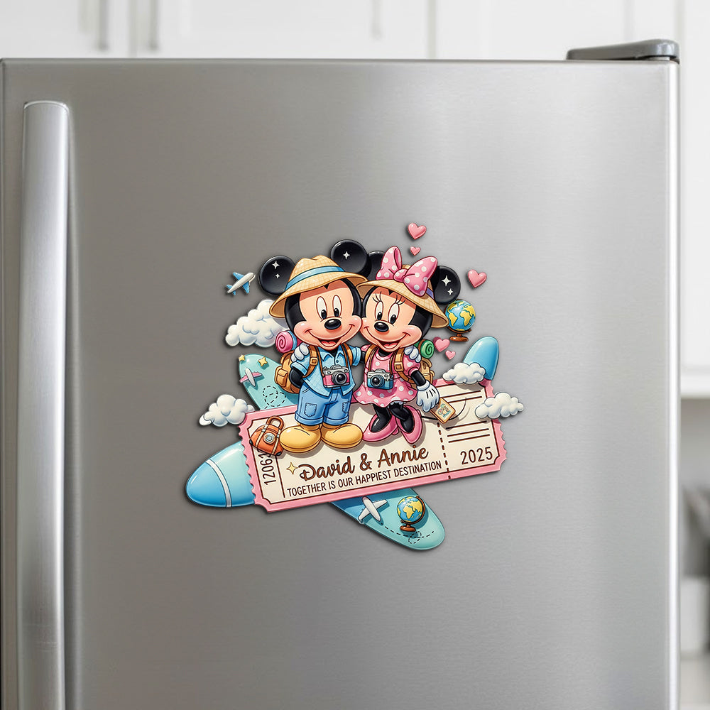 Personalized Gifts For Travel Couple Acrylic Fridge Magnet 08pgtn191125