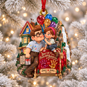 Flying House Couple Ornament - Personalized Gifts For Couple Christmas Ornament 05HADH160926
