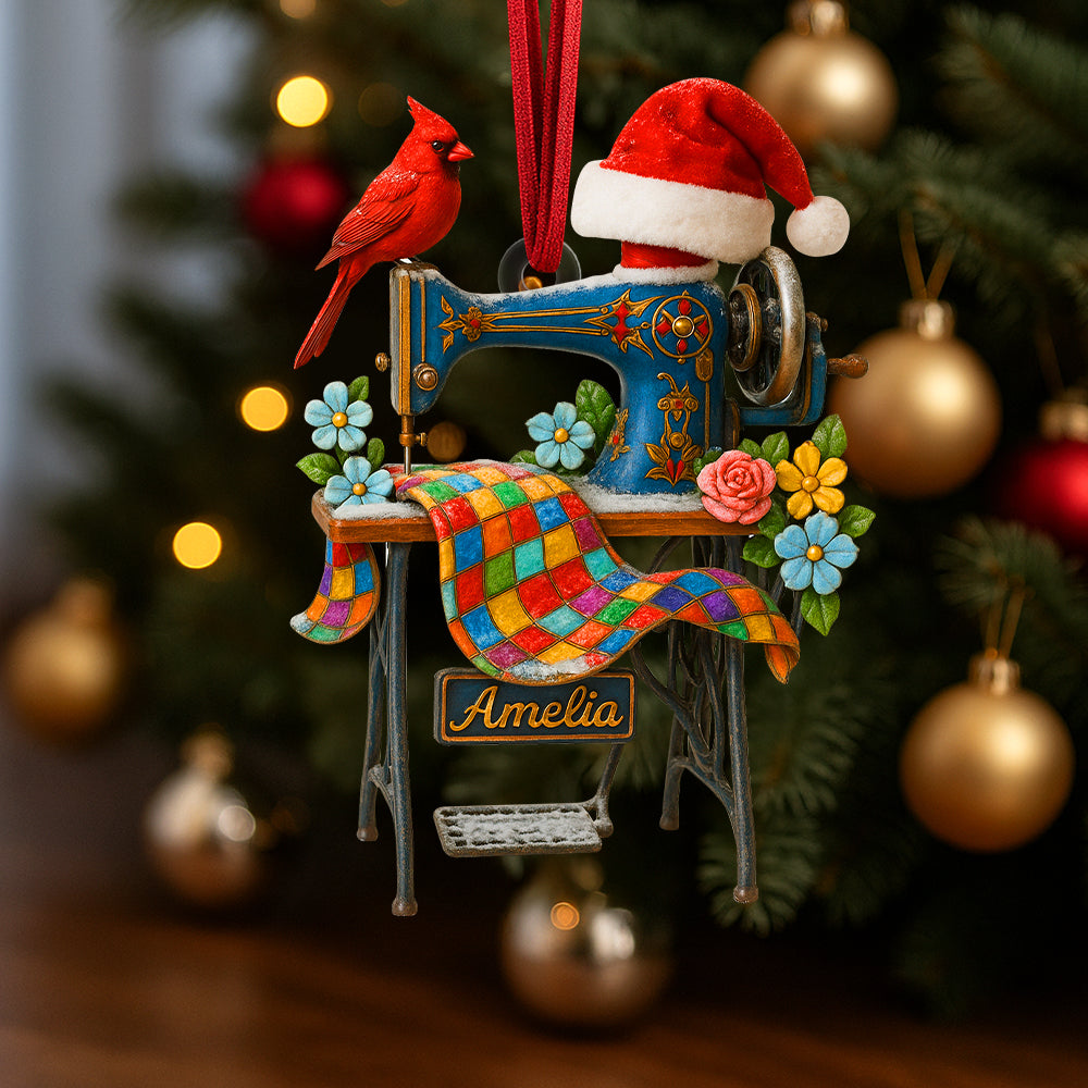 Sewing Machine Personalized Heaven Gifts For Seamstress Christmas Ornament 04ohtn030925