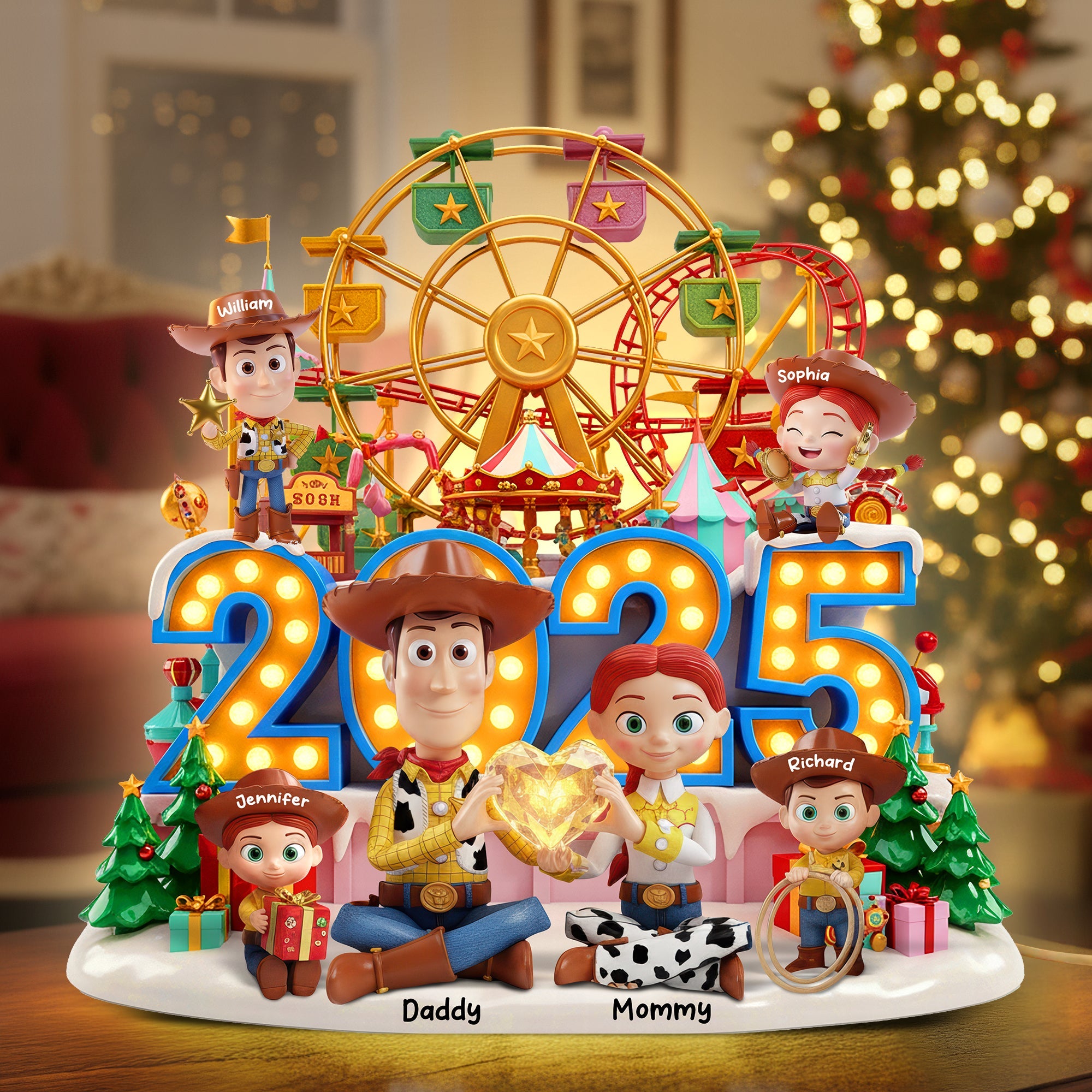 Funny Holiday Acrylic Light Box - Personalized Gifts For Family 02paqn131125