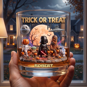 Cosmic Halloween Round Glass - Personalized Gifts 02TYDT310726