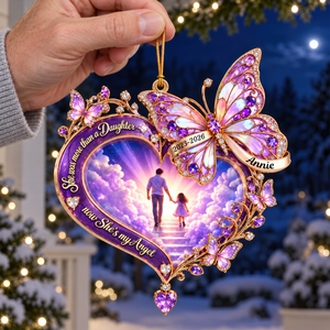 Walking Together In Heaven Acrylic Ornament - Personalized Memorial Gift 03QHQN101026