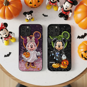 Spooky Halloween Couple Phone Case - Personalized Gift For Couple 04TGLU270825