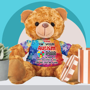 Personalized Gifts For Autistic Bear With Shirt 01HUDT260225-Homacus