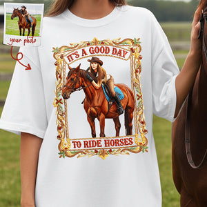 Horse Riding Shirt – Custom Photo Gifts For Horse Lovers 03nata181225