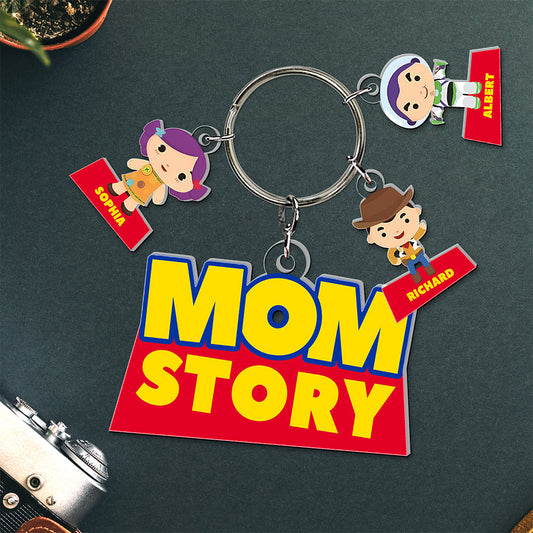Personalized Gifts For Mom Keychain Mom Story-Homacus