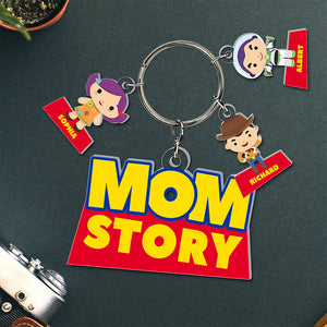 Personalized Gifts For Mom Keychain Mom Story-Homacus