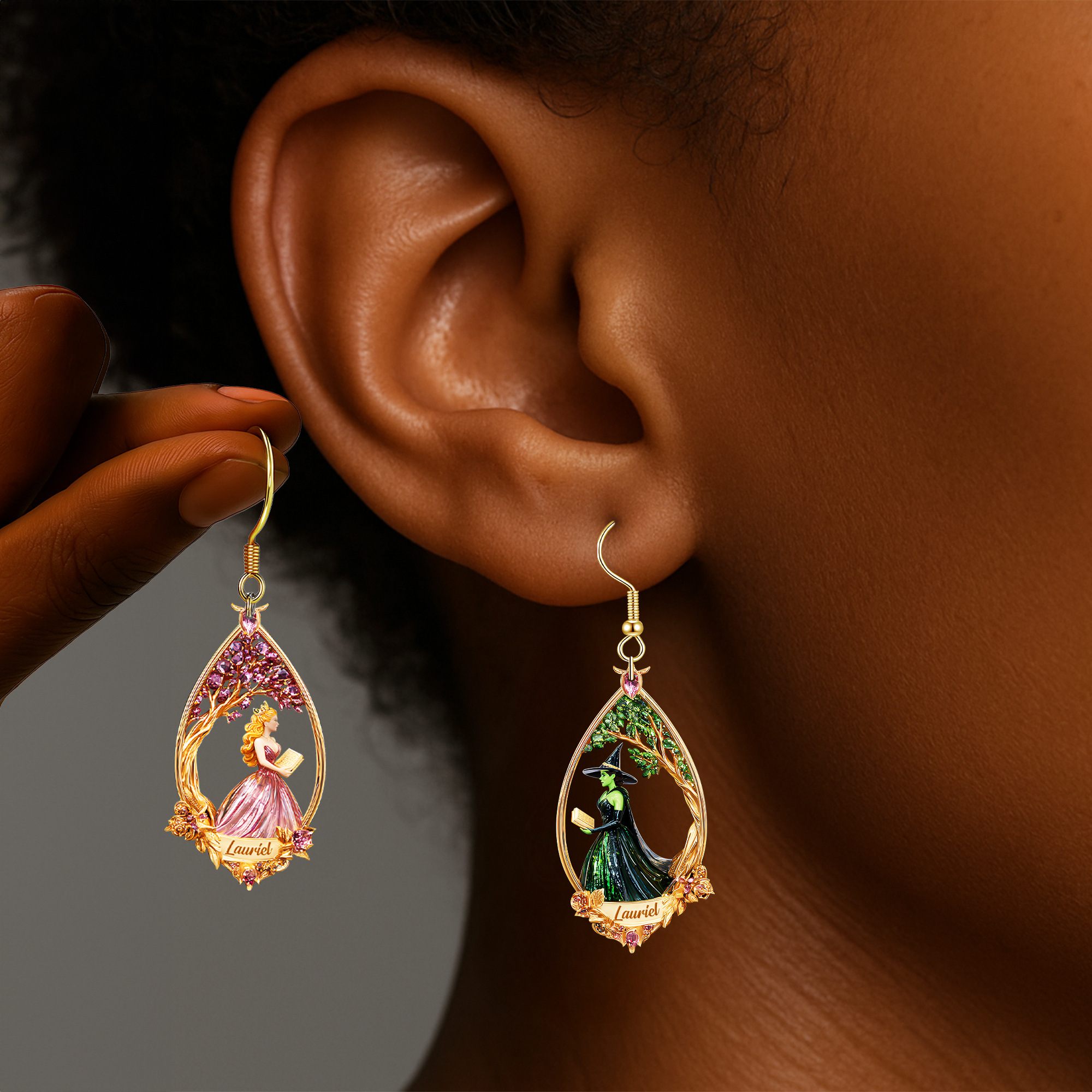 Mystic Sisters Earrings Personalized Gifts For Musical Fans 04TGLU240725