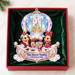 Merry Christmas Hot Air Balloon Ornament - Personalized Gifts For Family 07tyqn011026-Homacus