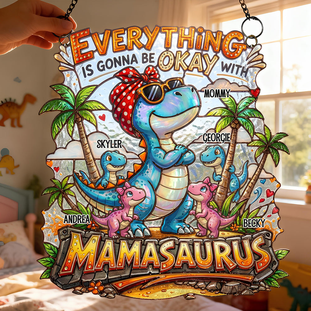Retro MAMA Suncatcher - Personalized Gifts For Mothers 01padt250226