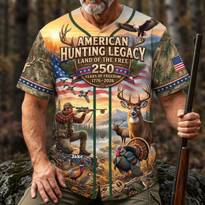 Hunting Legacy Jersey Shirt - Personalized 250th Anniversary Gifts For Hunters 03TYTA260626 - AOP Products - GoDuckee