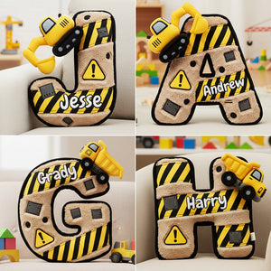 Construction Alphabet Custom Shaped Pillow - Personalized Gifts For Kid 04kita151225