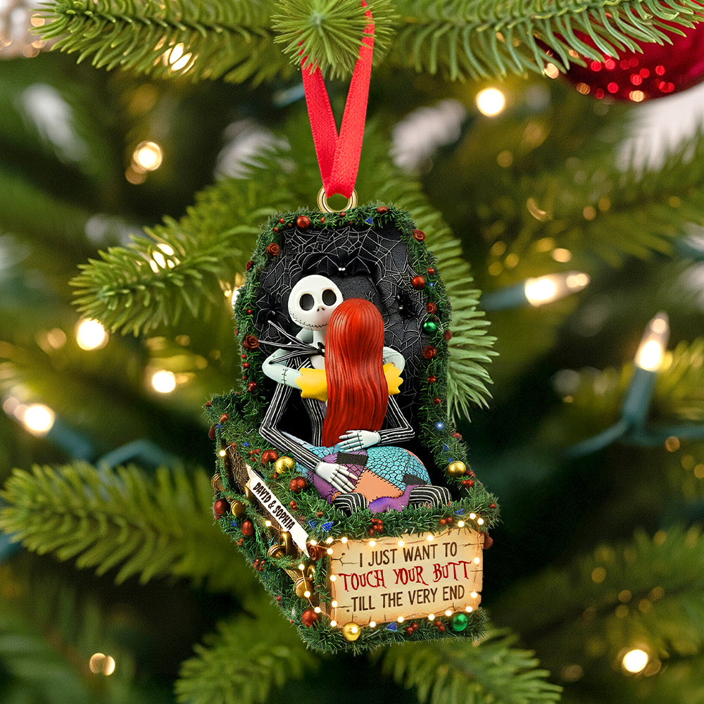 Deathly Love Christmas Ornament, Personalized Gifts For Couple 02qhtn100925