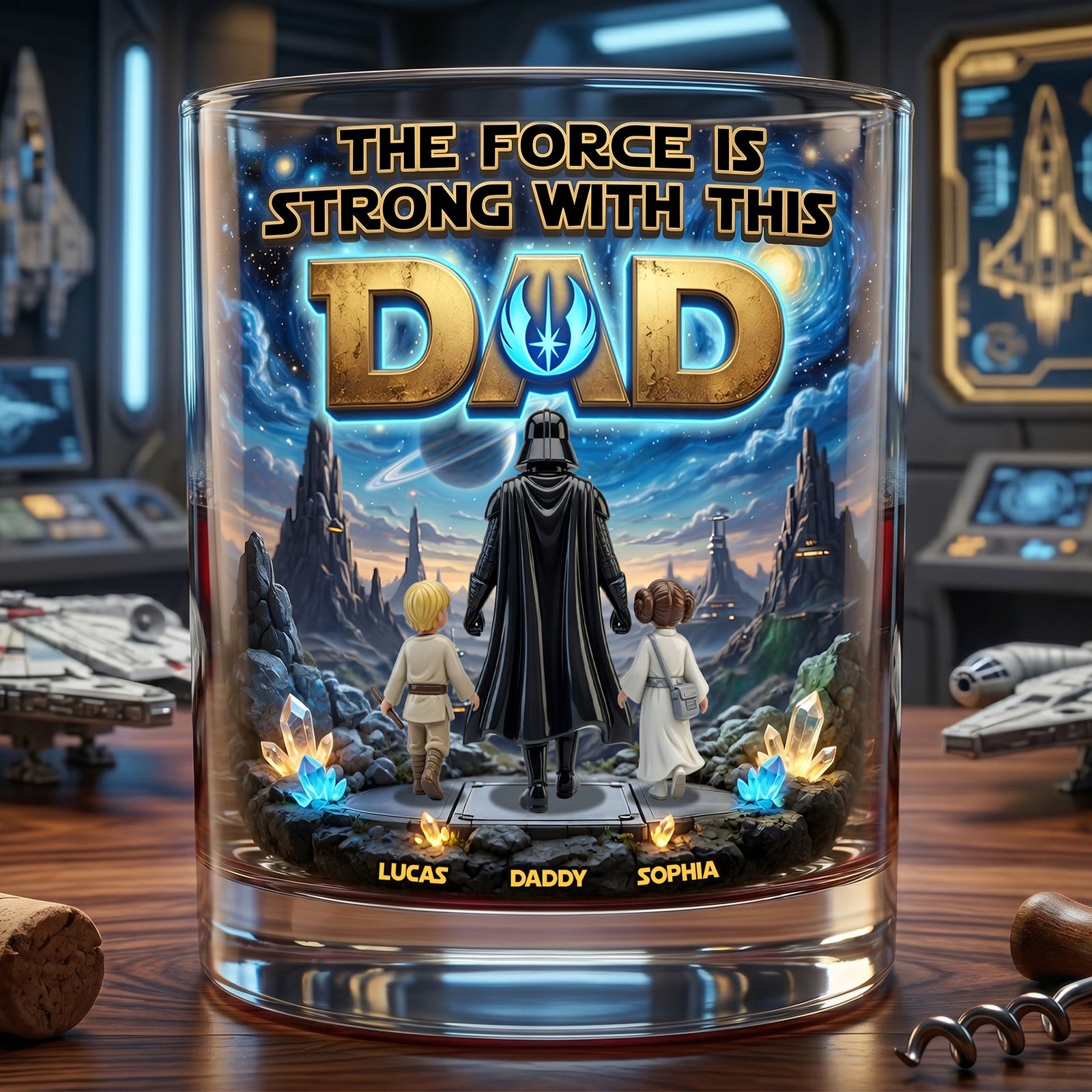 The Best Warrior Dad And Kids Drinking Glass - Personalized Gifts For Dads 01tytn220526