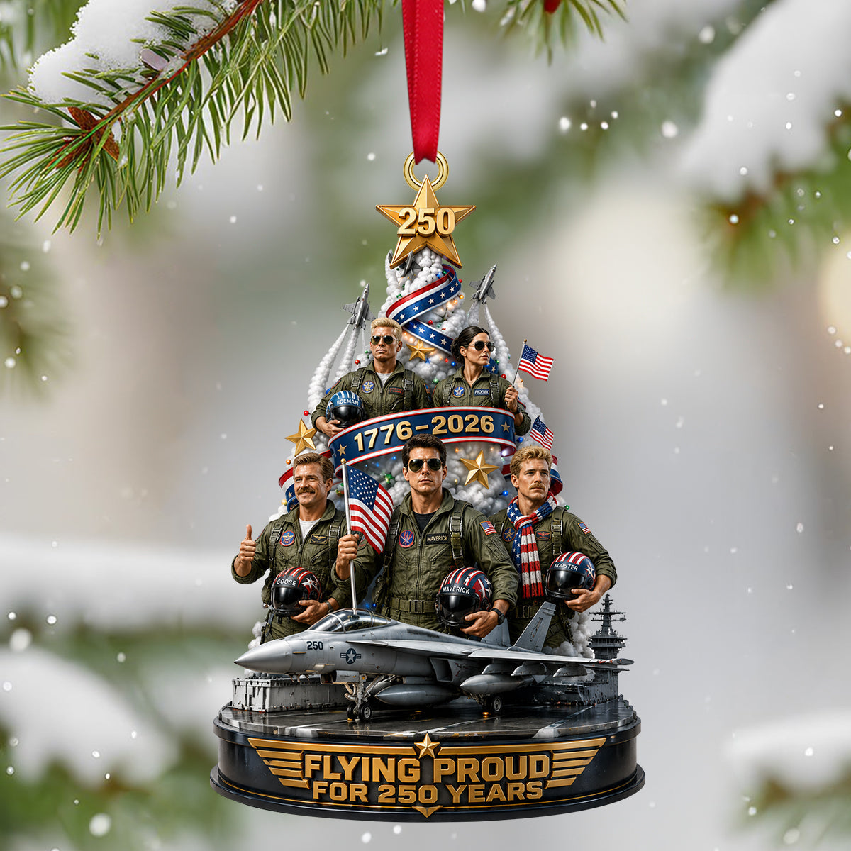 Flying Proud Acrylic Ornament - Personalized Christmas Gift 03tytn240826