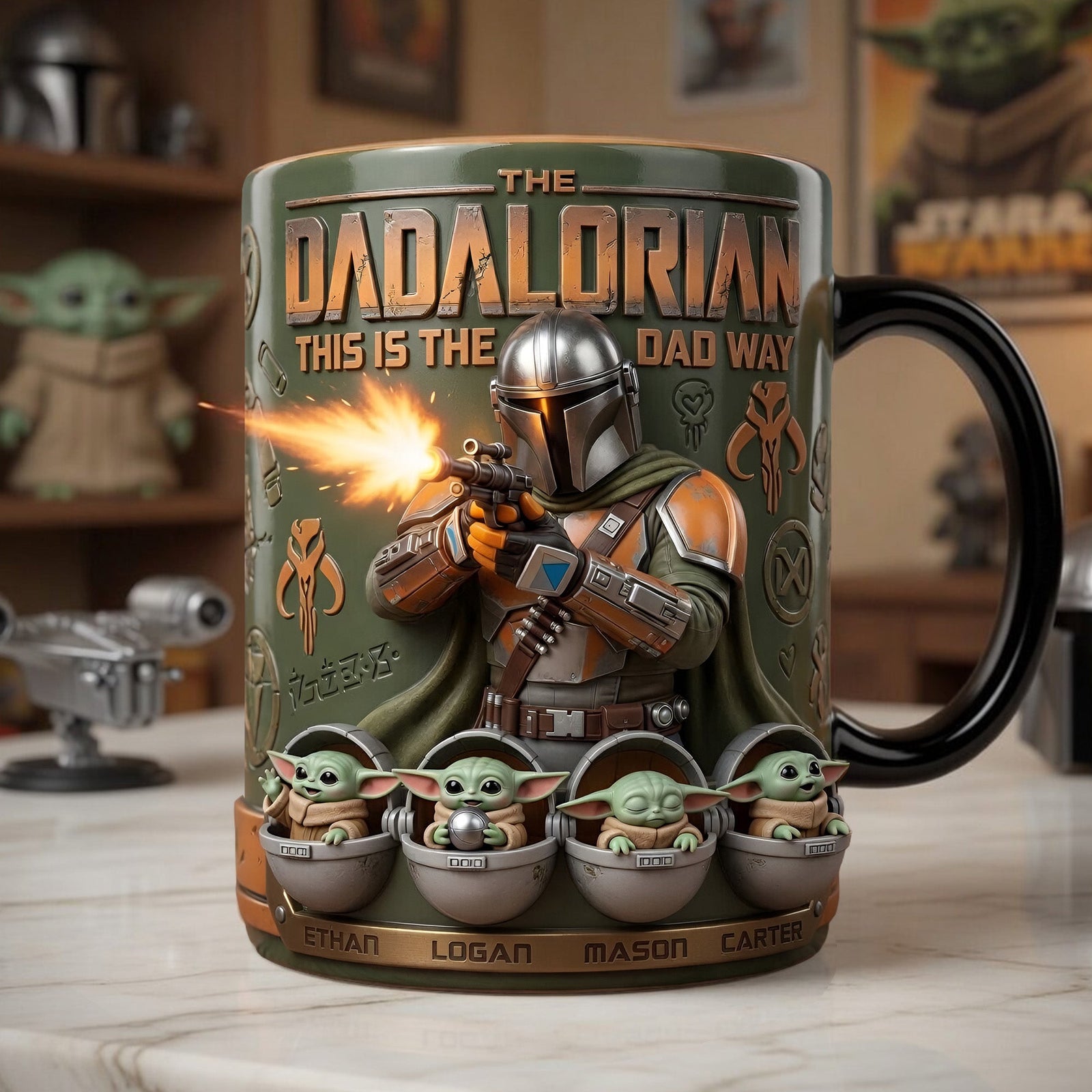 Legendary Dad Force Magic Coffee Mug - Personalized Father's Day Gifts 05tylu290426