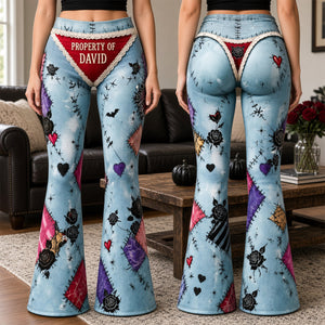 Gothic Stitched Flare Leggings - Personalized Gifts For Her 03tydh070926