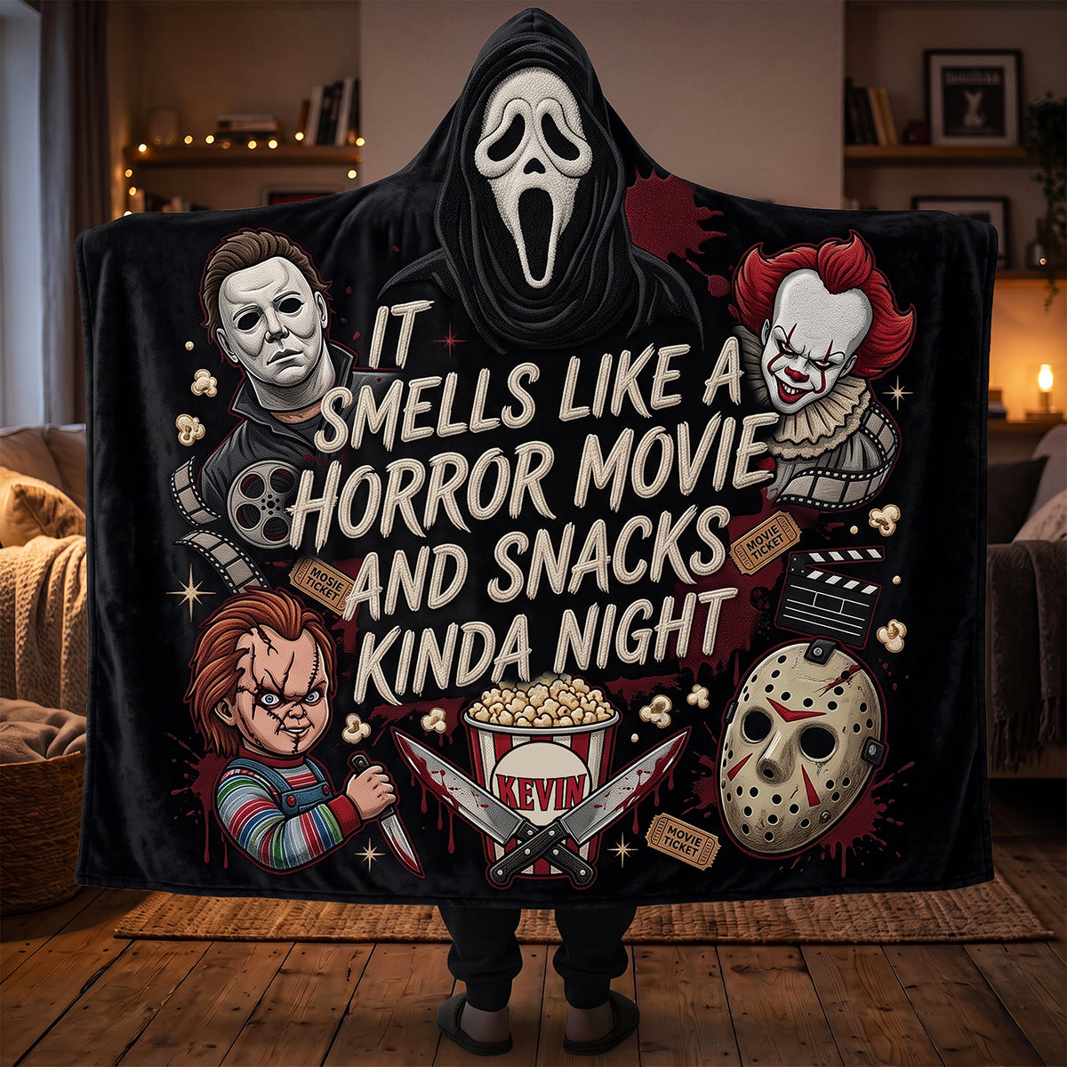 Creepy Halloween Legends Hooded Blanket Personalized Gifts For Horror Lovers 03PATA170826