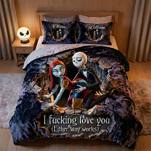 Spooky Couple Quilt Bedding Set Personalized Gifts 07TGDT081225