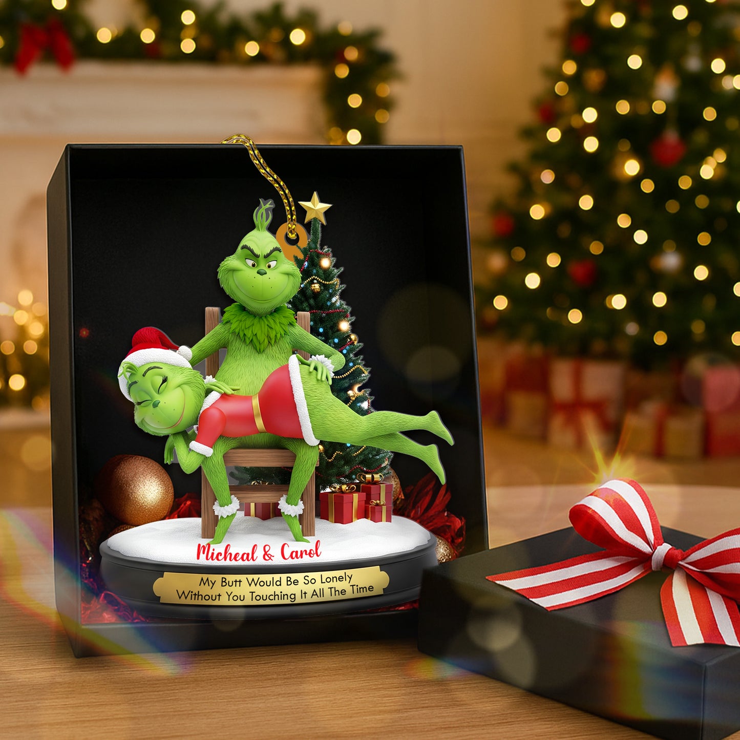 Personalized Gifts For Christmas, Couple Acrylic Ornament 03namg220825