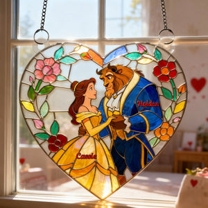 Romantic Couple Suncatcher Ornament Personalized Gifts For Couple 04HYMG090126