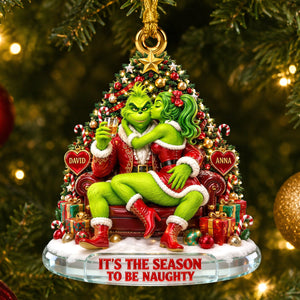 Mistletoe Moments Couple Acrylic Ornament - Personalized Christmas Gift For Couples 05TYDH150926