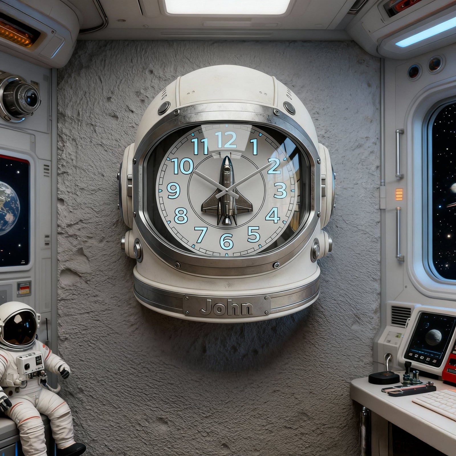 Astronaut Acrylic Hanging Wall Clock - Personalized Gifts 07hylu221225