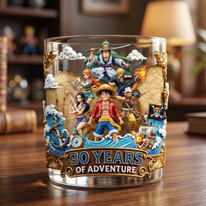 30 Years Of Adventure Round Glass - Personalized Gifts 01totn160626
