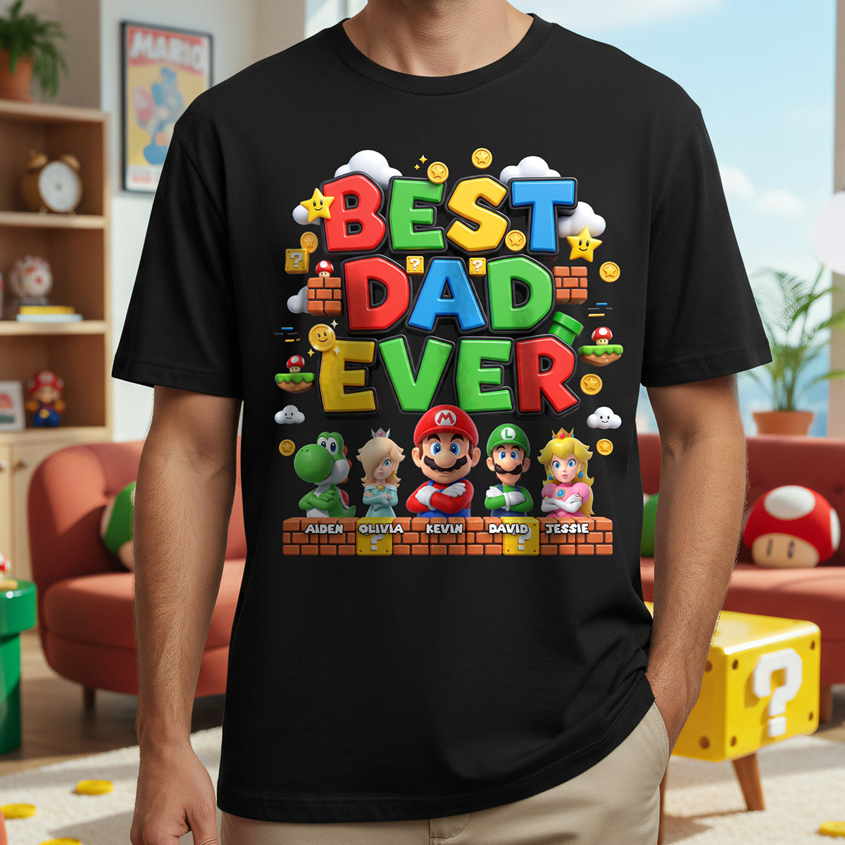 Best Dad Ever Retro Shirt  - Personalized Gifts For Dad 02nata150526