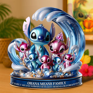 Blue Aliens Family Plaque- Gift For Family 01TGLU110425-Homacus