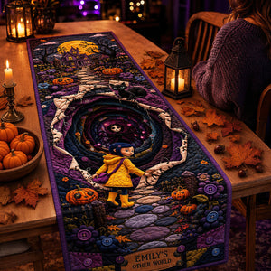 Spooky Halloween Quilted Table Runner - Personalized Gifts For Halloween 03hadt120826