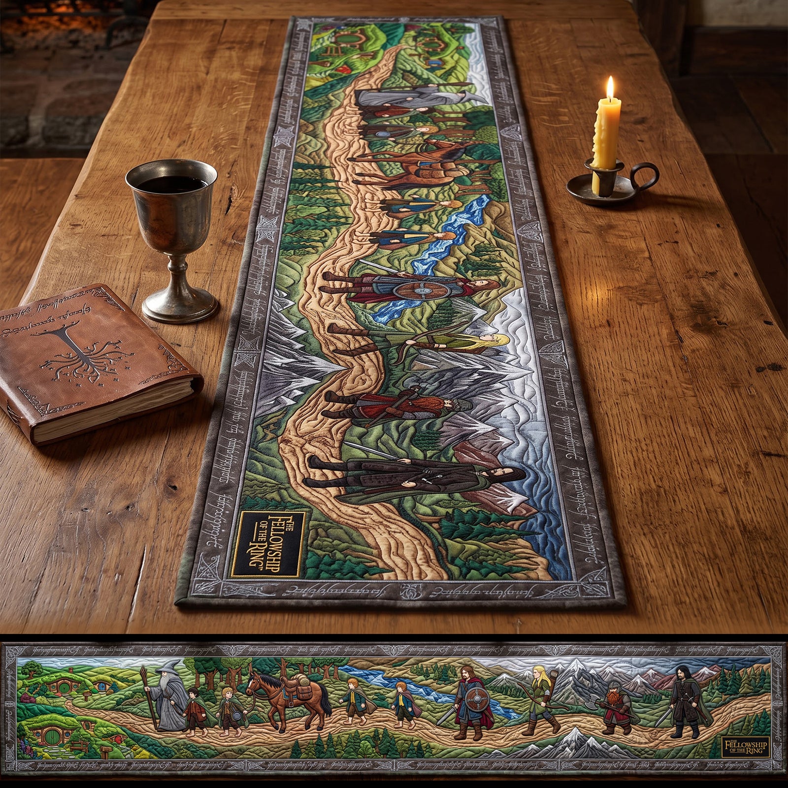 Fantasy Traveling Table Runner - Personalized Gifts For Christmas Quilted Table Runner 04HUTN050926