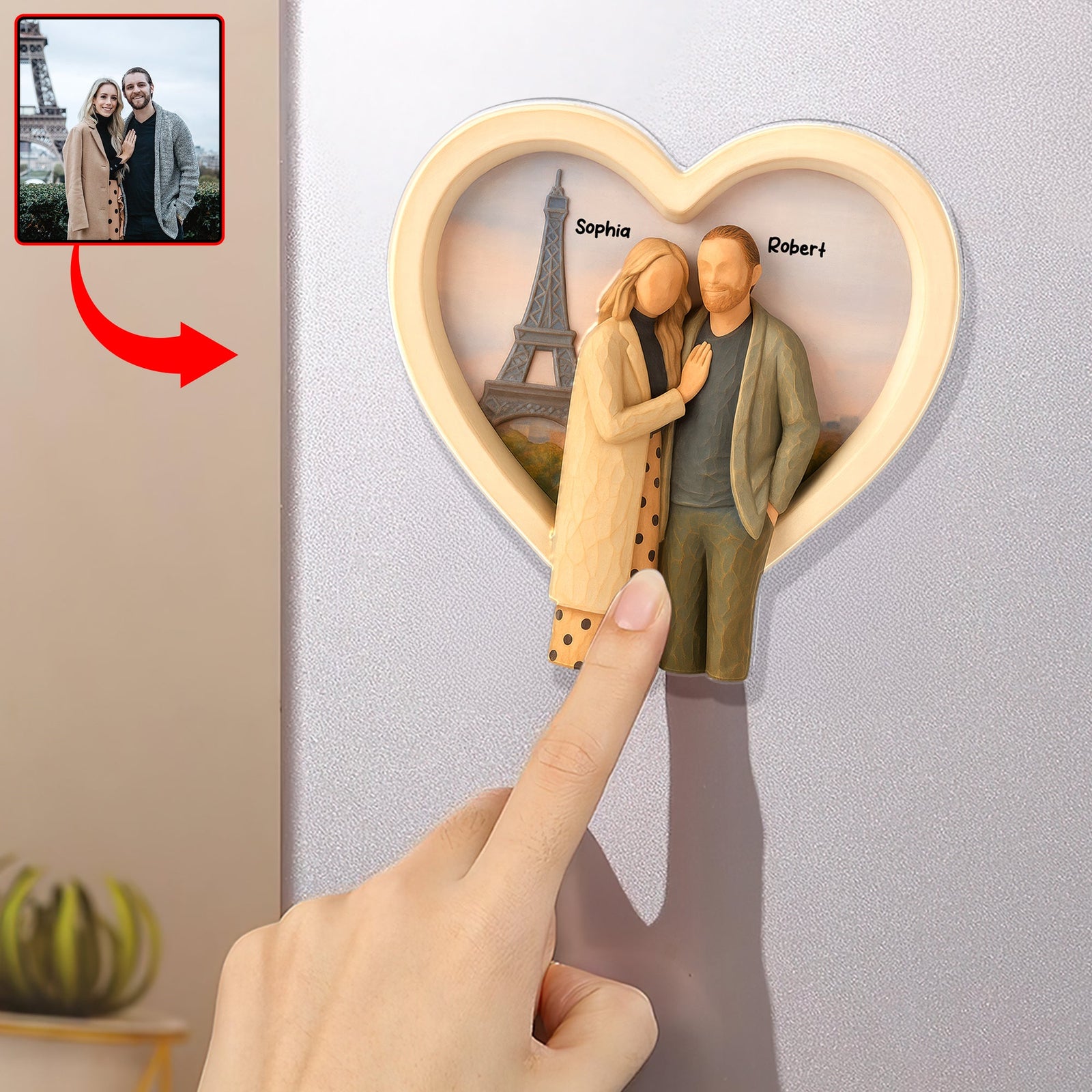 Couple Travel Fridge Magnet Custom Photo Gifts For Couple 09NAQN181125