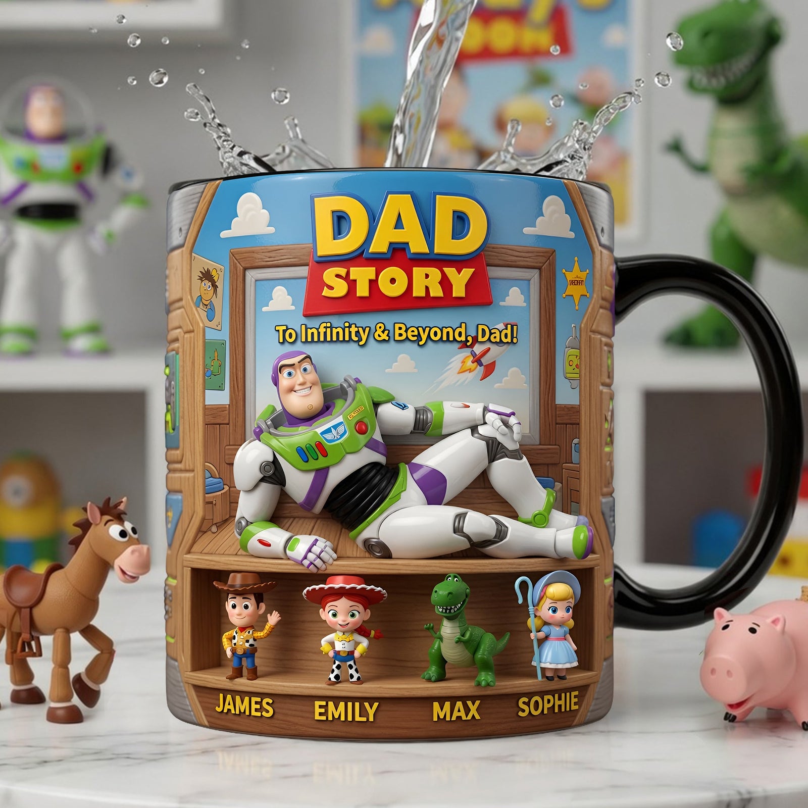 Funny Astronaut Dad Heat Changing Mug - Personalized Gifts For Dads 03tylu090526