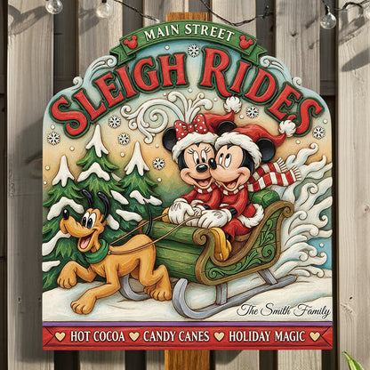 Jolly Couple On Sleigh Ride Wood Sign, Christmas Gifts For Couple 04qhdt160925