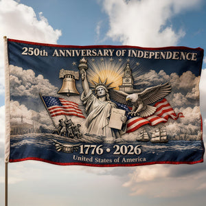 America 250th Anniversary House Flag - Personalized Gifts 04dtdt250226
