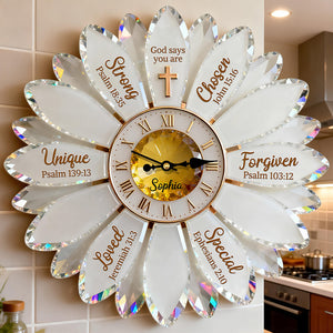 Christian Faith Acrylic Hanging Wall Clock – Personalized Gifts For Christian 06nadt251225