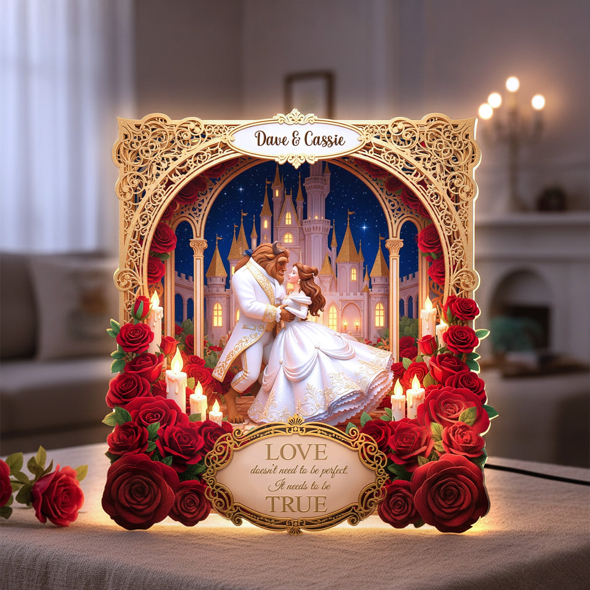 Personalized Gifts For Couple Custom Shape Acrylic Light Box 01pamg211125