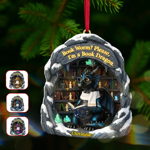 Bookworm Christmas Ornament Personalized Gifts For Book Lovers 04HYMG241025