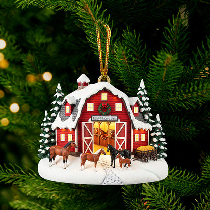 Farm Style Christmas Ornament – Personalized Gifts for Horse Lovers 04hyqn070825