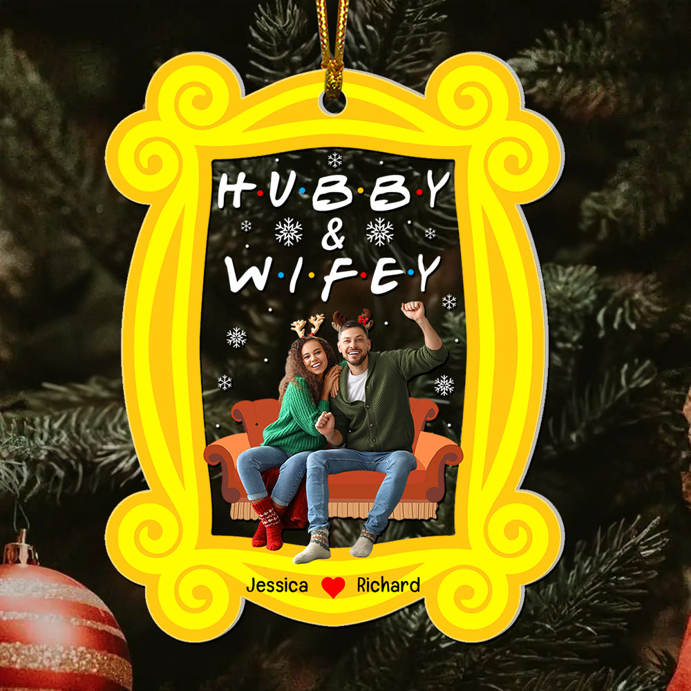 Personalized Custom Photo Christmas Gifts For Couple Acrylic Ornament 02KAQN111024 - Ornament - GoDuckee