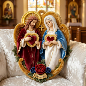 Sacred Hearts Christian Pillow - Personalized Gifts For Christian Family 02TGLU191225