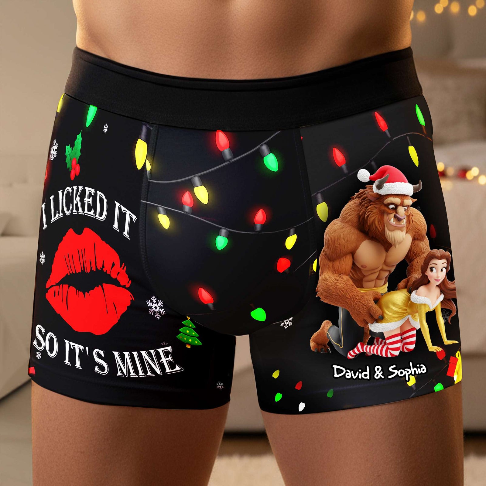 Fun-Loving Couples Christmas Boxers - Personalized Gifts For Him 05NALU160925