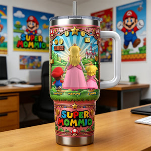 Mom & Her Mini Adventure Squad 40oz Tumbler - Personalized Gifts For Mom 03NATN120326