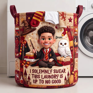 This Laundry Is Up To No Good Quilted Laundry Basket - Custom Photo Gifts 02palu290626