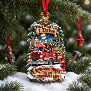 Skeleton Firefighter Ornament - Personalized Gifts For Firefighter Christmas Ornament 05PADH071026