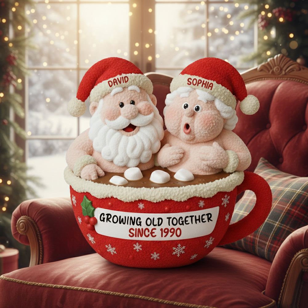 Funny Old Couple Pillow - Personalized Gifts For Couple Christmas Pillow 04OHTN111125