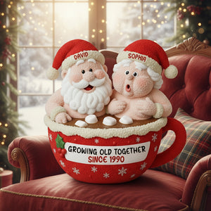 Funny Old Couple Pillow - Personalized Gifts For Couple Christmas Pillow 04OHTN111125