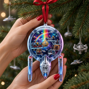 Ship To Uncharted Space Ornament, Personalized Gifts 01QHLU240926