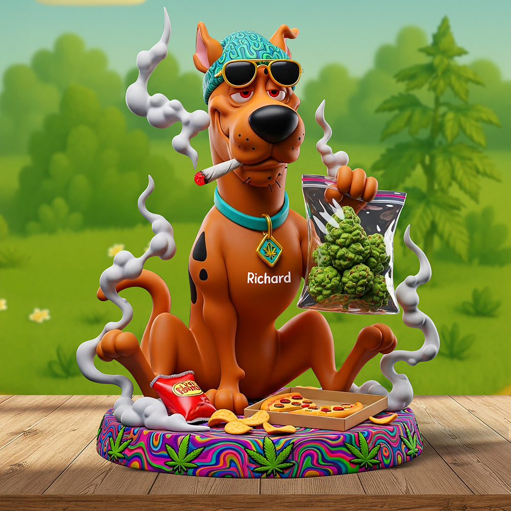 Stoner Pup Snack Acrylic Plaque - Personalized Gifts For Stoner 04TOQN180625